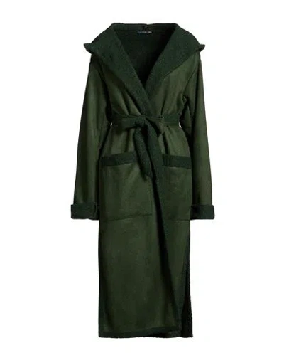 Mem.js Mem. Js Woman Coat Dark Green Size 12 Polyester