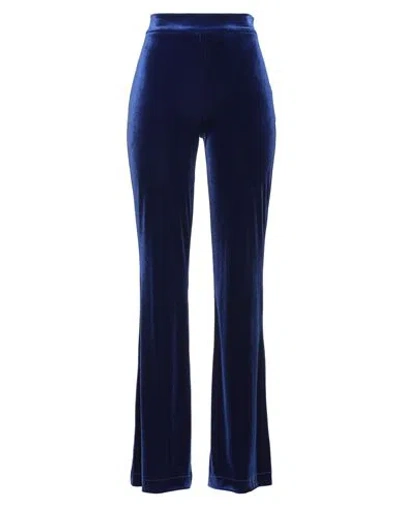 Mem.js Mem. Js Woman Pants Blue Size 6 Polyester, Elastane