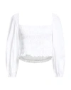 Mem.js Mem. Js Woman Top White Size 6 Cotton, Nylon, Elastane In White