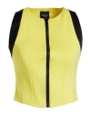 Mem.js Mem. Js Woman Top Yellow Size Xs Viscose, Polyamide, Elastane In Yellow