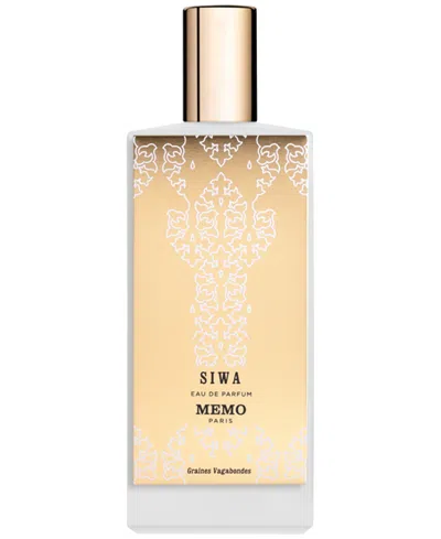 Memo Paris Siwa Eau De Parfum, 2.5 Oz. In Transparent