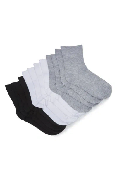 Memoi 12-pack Comfort Cuff Anklet Socks In Multi