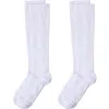 Memoi 2-pack Wellfit Cushioned Cotton Blend Graduated Compression Socks In White