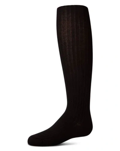 Memoi Kids'  3 Pack Classic Ribbed Knee Socks In Black