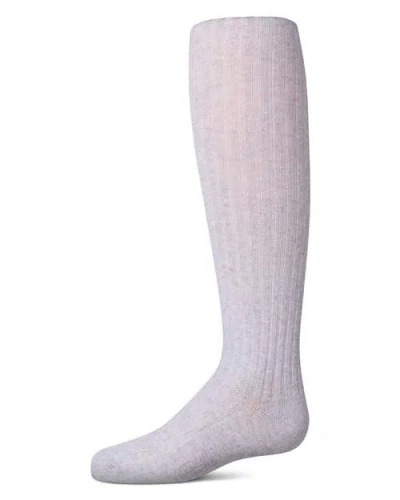 Memoi Kids'  3 Pack Classic Ribbed Knee Socks In White