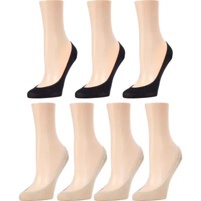 Memoi 7-pack Microliner No-show Socks In Multi