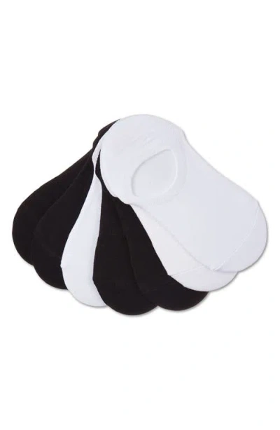 Memoi 7-pair No Show Sneaker Liner Socks In White