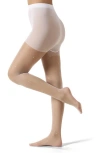 Memoi All Over Faux Pearl Sheer Tights In White