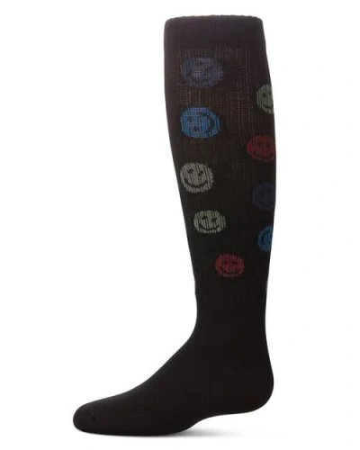 Memoi Kids'  All Over Smile Knee High Socks In Black