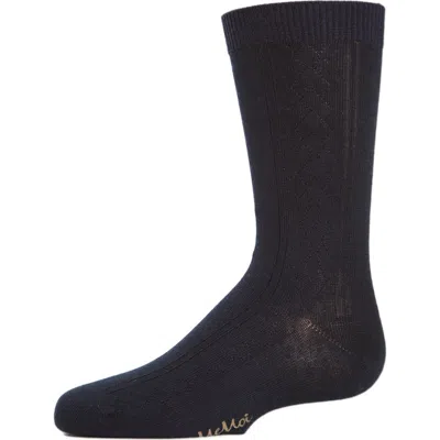 Memoi Kids'  Argyle All Over Crew Socks In Black