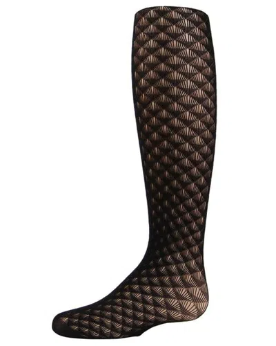 Memoi Art Deco Sheer Net Nylon Tights (toddler, Little Kid & Big Kid) In Black