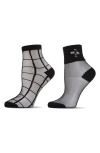 MEMOI MEMOI ASSORTED 2-PACK ANKLE SOCKS