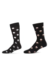 Memoi Assorted 2-pack Crew Socks In Black-black