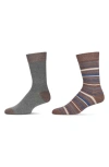 Memoi Assorted 2-pack Crew Socks In Multi
