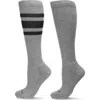 Memoi Assorted 2-pack Knee High Compression Socks In Gray