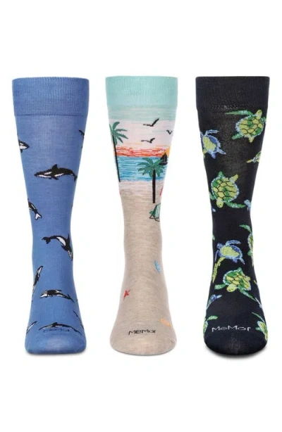 Memoi Assorted 3-pack Crew Socks