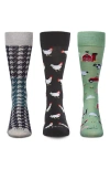 Memoi Assorted 3-pack Crew Socks
