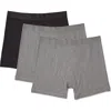 Memoi Assorted 3-pack Cool Stretch Cotton Boxer Briefs In Multi