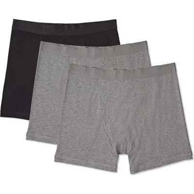 Memoi Assorted 3-pack Cool Stretch Cotton Boxer Briefs In Multi