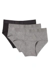 Memoi Assorted 3-pack Cool Stretch Cotton Briefs In Multi
