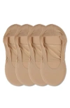 Memoi Assorted 4-pack Cushioned Liner Socks