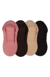Memoi Assorted 4-pack Cushioned Liner Socks