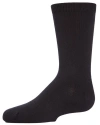 Memoi Kids'  Basic Modal Crew Socks In Black