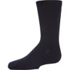 Memoi Kids'  Basic Modal Crew Socks In Black