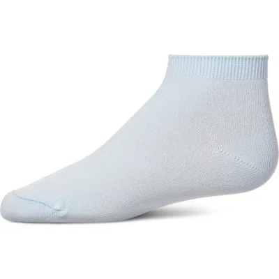Memoi Babies'  Basic Silky-soft Gauge Ankle Sock In Blue