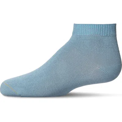 Memoi Babies'  Basic Silky-soft Gauge Ankle Sock In Blue
