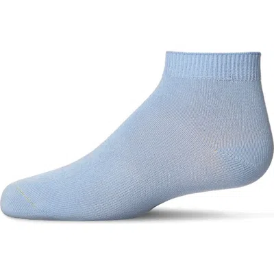 Memoi Babies'  Basic Silky-soft Gauge Ankle Sock In Blue