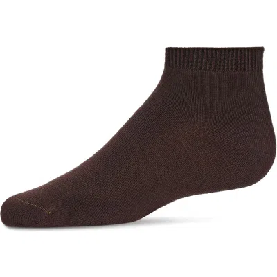 Memoi Babies'  Basic Silky-soft Gauge Ankle Sock In Brown