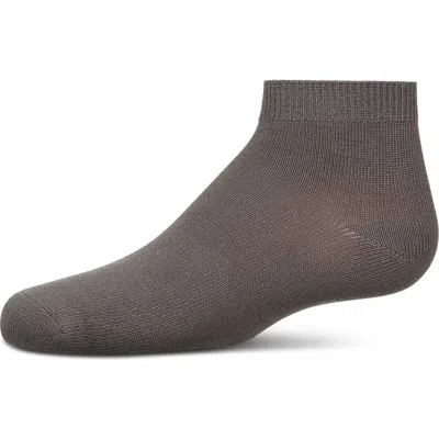 Memoi Babies'  Basic Silky-soft Gauge Ankle Sock In Brown