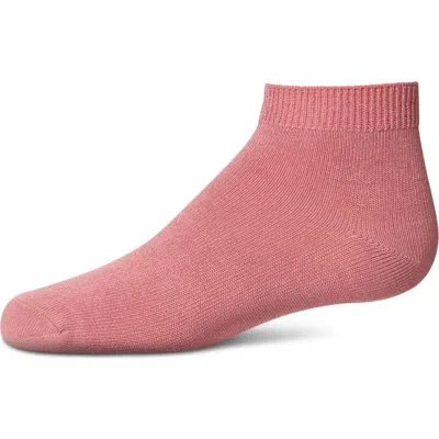 Memoi Babies'  Basic Silky-soft Gauge Ankle Sock In Pink