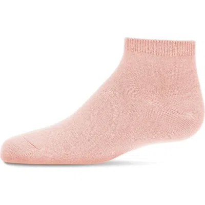 Memoi Babies'  Basic Silky-soft Gauge Ankle Sock In Pink