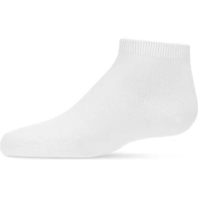 Memoi Babies'  Basic Silky-soft Gauge Ankle Sock In White