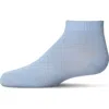 Memoi Basic Silky-soft Gauge Ankle Sock In Blue