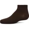 Memoi Kids'  Basic Silky-soft Gauge Ankle Sock In Brown