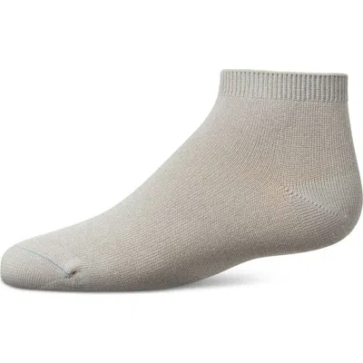 Memoi Kids'  Basic Silky-soft Gauge Ankle Sock In Gray