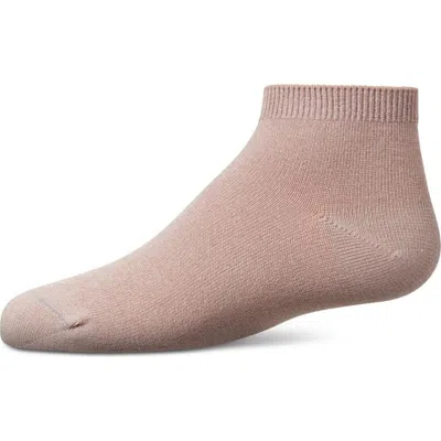 Memoi Kids'  Basic Silky-soft Gauge Ankle Sock In Nude