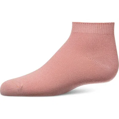 Memoi Kids'  Basic Silky-soft Gauge Ankle Sock In Pink