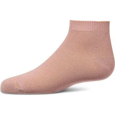 Memoi Kids'  Basic Silky-soft Gauge Ankle Sock In Pink