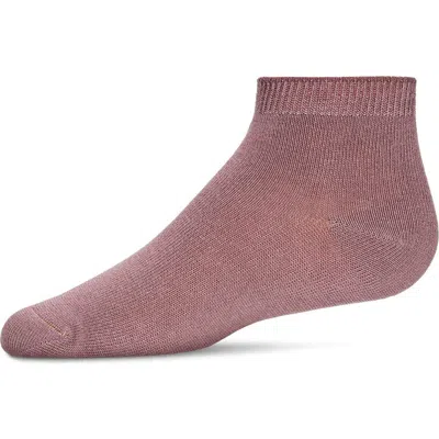 Memoi Babies'  Basic Silky-soft Gauge Ankle Sock In Purple