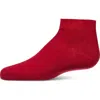 Memoi Kids'  Basic Silky-soft Gauge Ankle Sock In Red