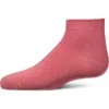 Memoi Basic Silky-soft Gauge Ankle Sock In Red