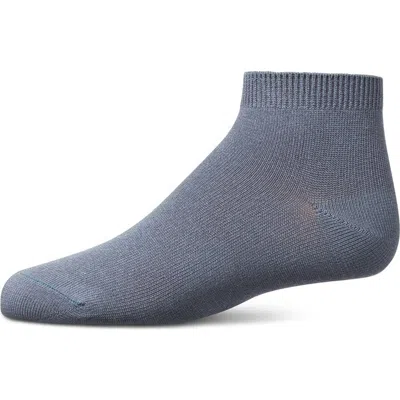 Memoi Basic Silky-soft Gauge Ankle Sock (toddler, Little Kid & Big Kid) In Smoky Blue