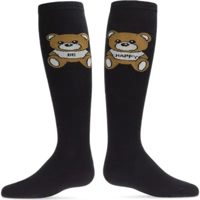 Memoi Kids'  Be Happy Bear Knee High Socks In Orange