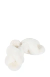 Memoi Beverly Faux Fur Memory Foam Slipper In Ivory