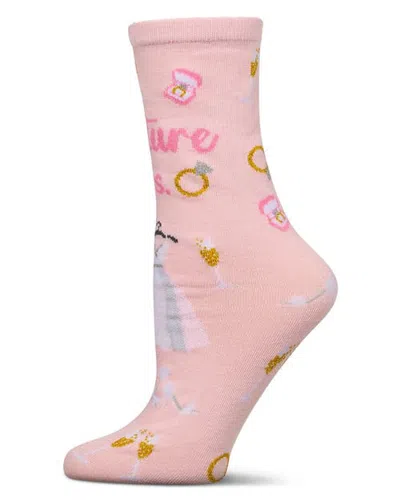Memoi Big Kid's Future Mrs. Greeting Card Crew Socks In Pink