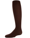 Memoi Big Kids Winter Opaque Nylon Tights In Brown